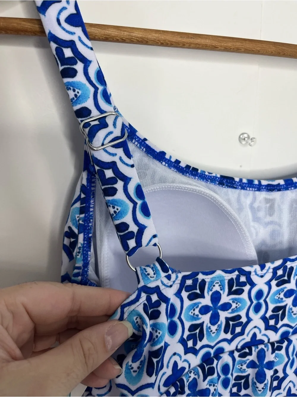 Swim Solutions Women One Piece Swim Suit Size 8 - Picture 6 of 10